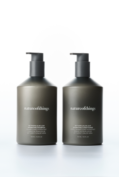 CLOVER トリートメント ダークグレー Vetiver & Aloe Leaf Hydrating Hair Duo — natureofthings